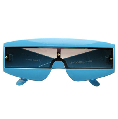 zeroUV Retro Futuristic 1980's Fashion Shield Novelty Sunglasses 8399