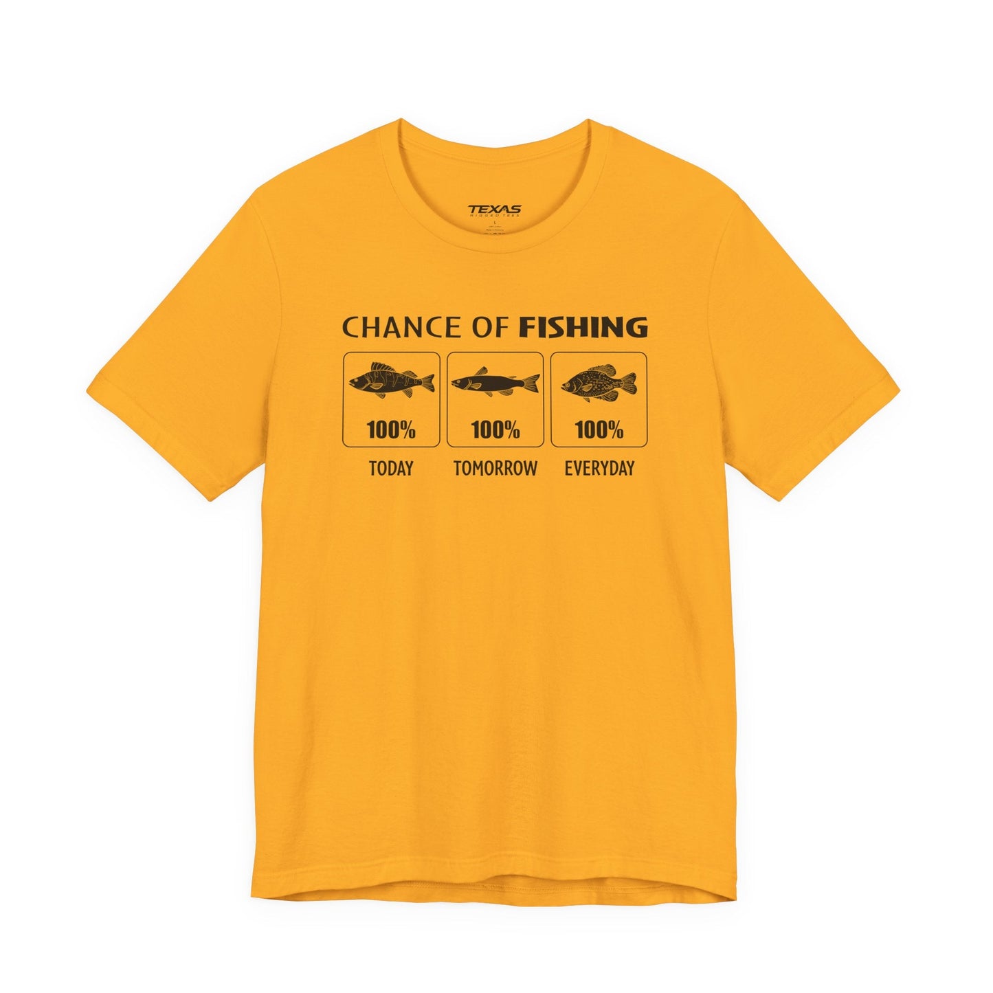 Texas Rigged Tees Chance of Fishing — Unisex Cotton Tee