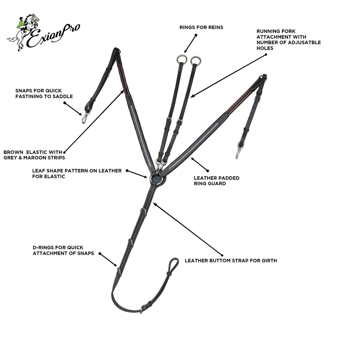 Bridles & Reins ExionPro Bling Breastplate