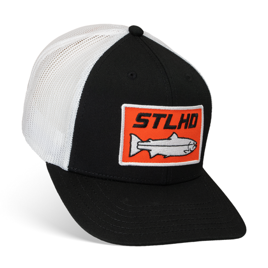 STLHD Standard White & Black Trucker Snapback Hat