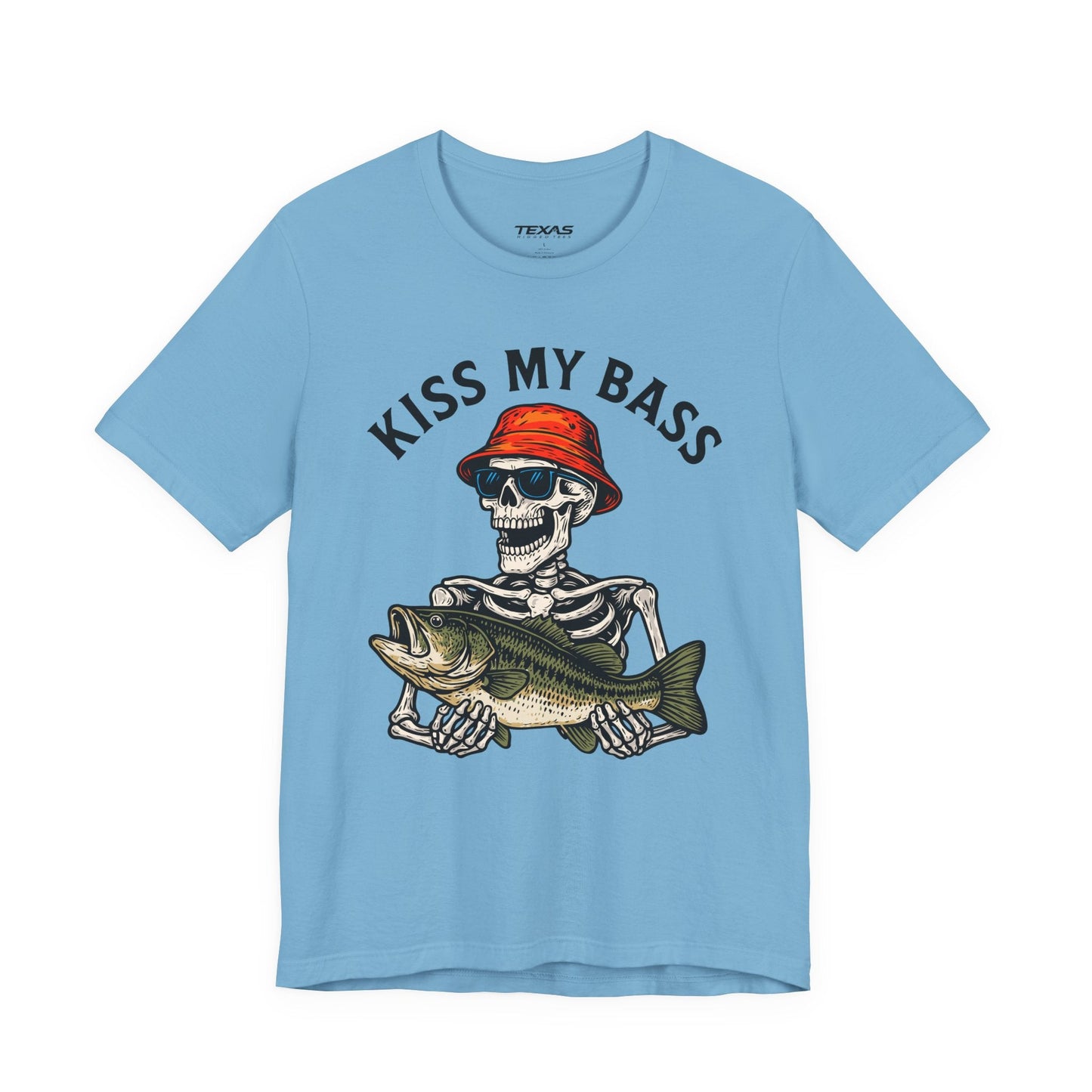Texas Rigged Tees Kiss My Bass — Unisex Cotton Tee