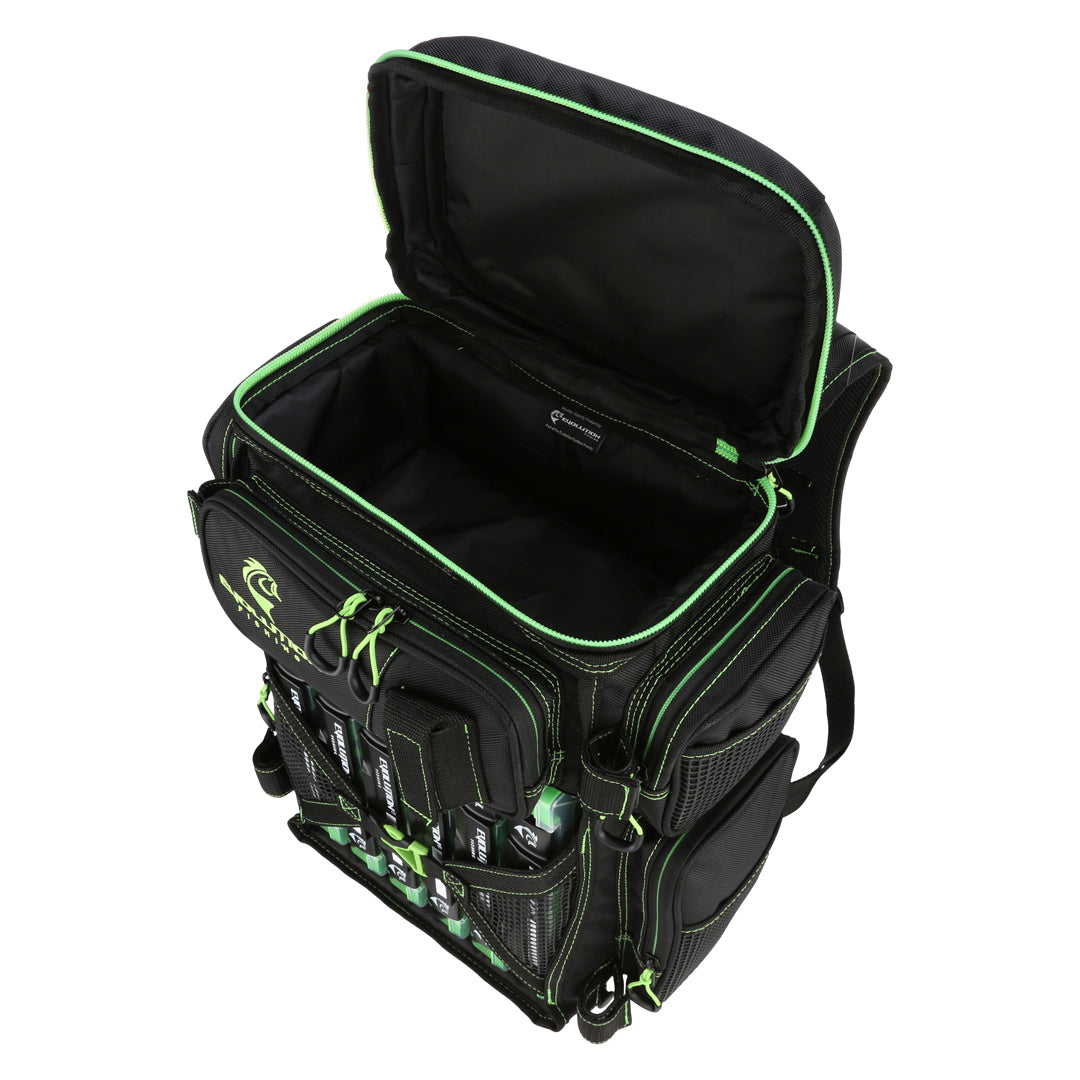 Evolution Outdoor Drift Series 3600 Tackle Backpack with Rod Holders & QuikLatch Trays