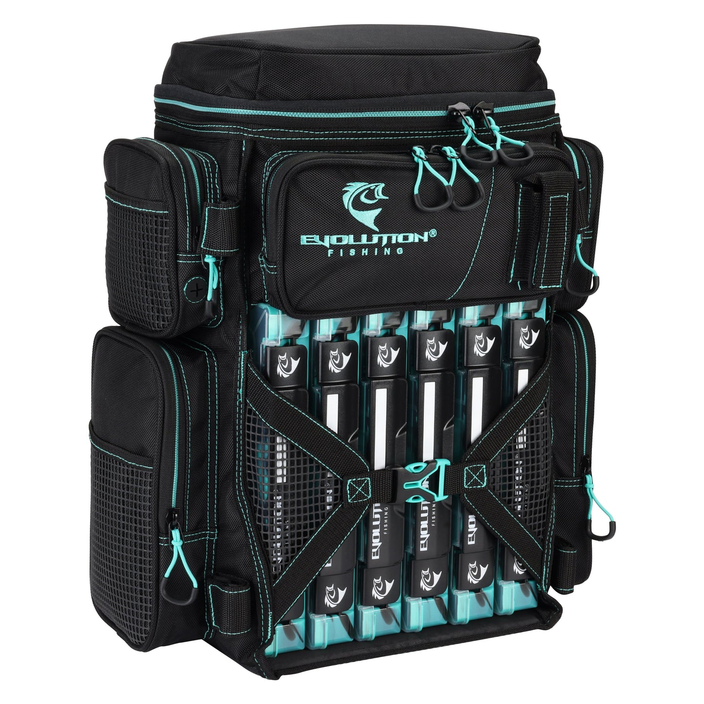 Evolution Outdoor Drift Series 3600 Tackle Backpack with Rod Holders & QuikLatch Trays