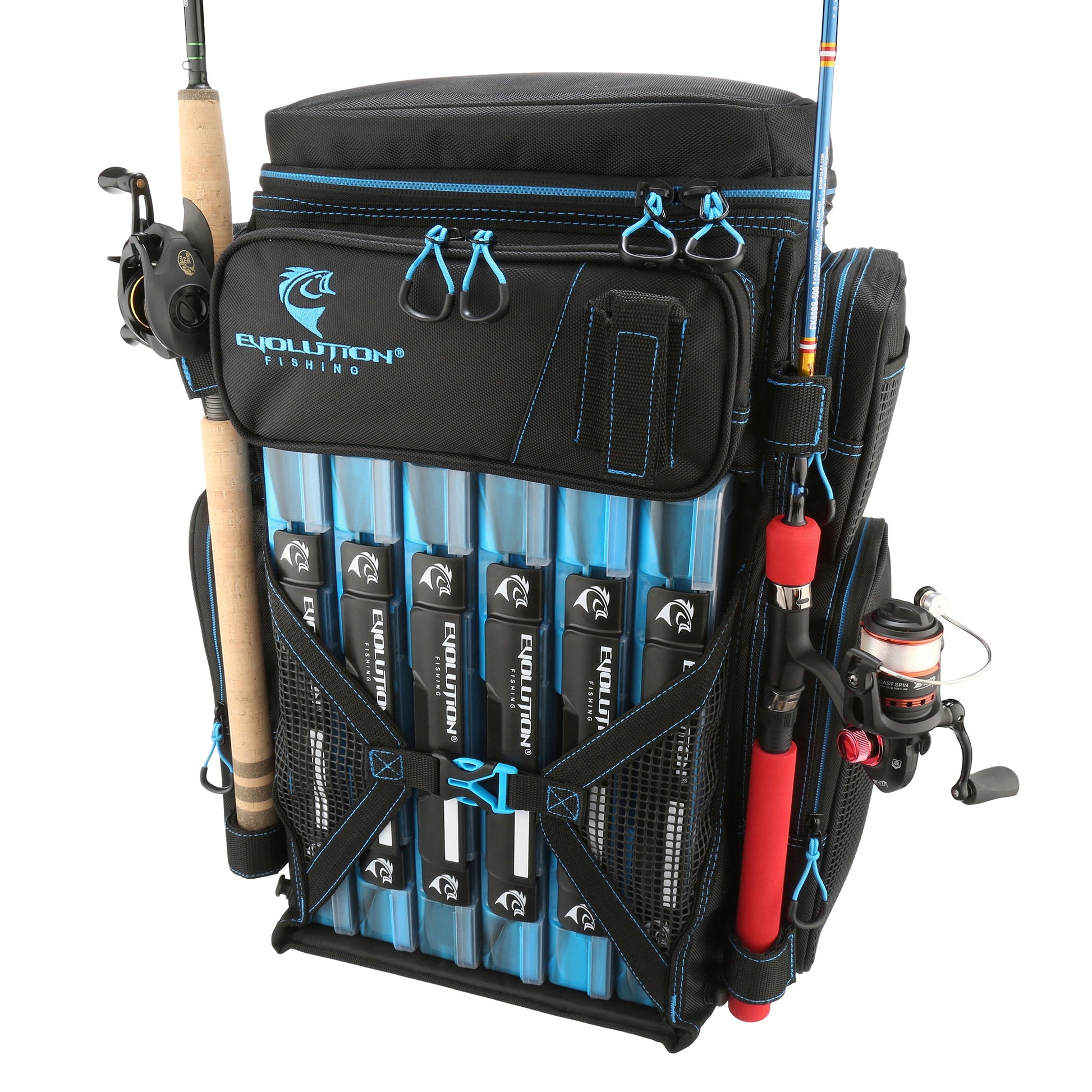 Evolution Fishing 3700 Drift Series Tackle Backpack - Blue Evolution Fishing 3700 Drift Series Tackle Backpack - Blue