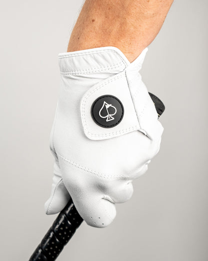 Pins and Aces Premium Tour Glove - Ghost White