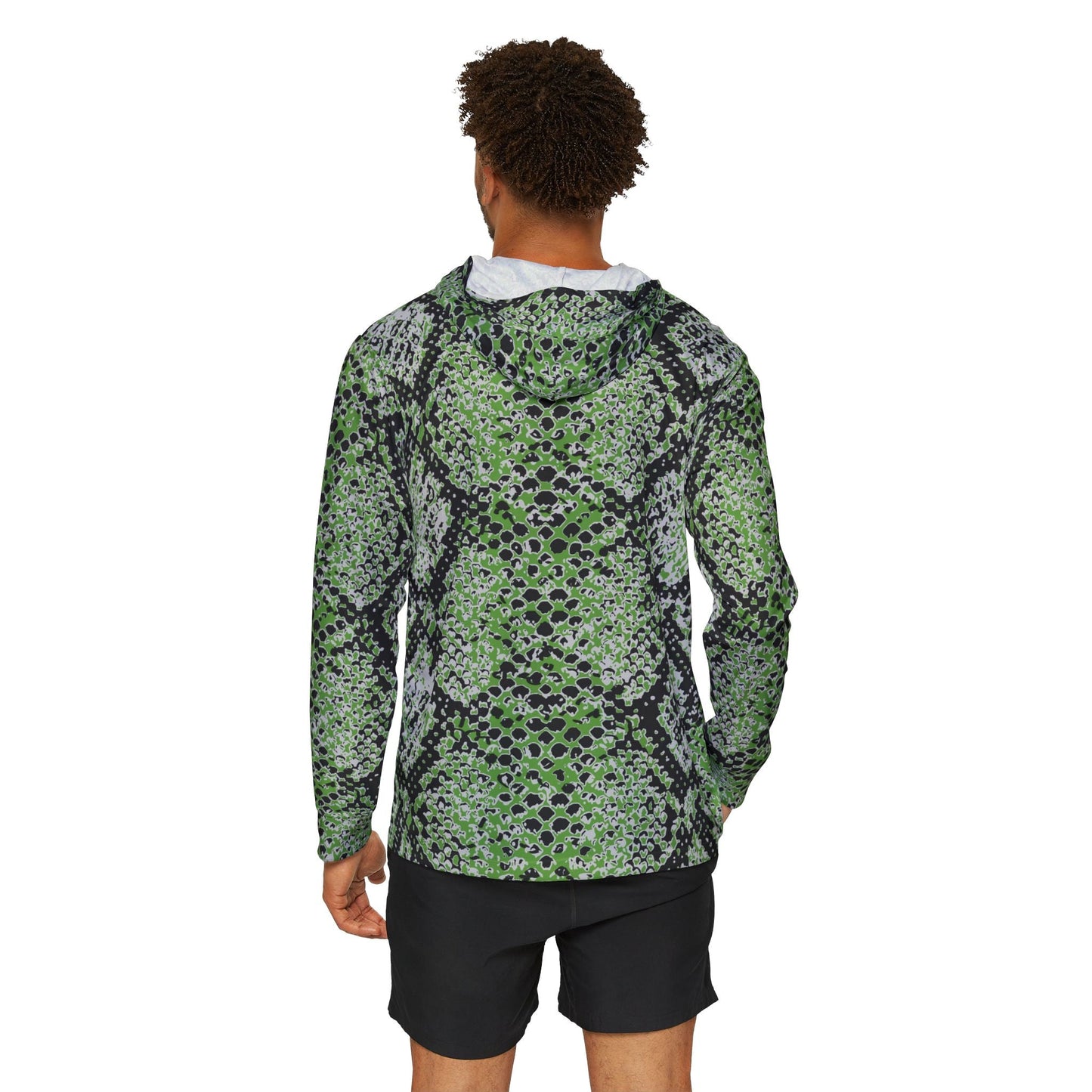 Texas Rigged Tees Green Water Snake — Unisex Fishing Pullover Hoodie (SPF 50+)