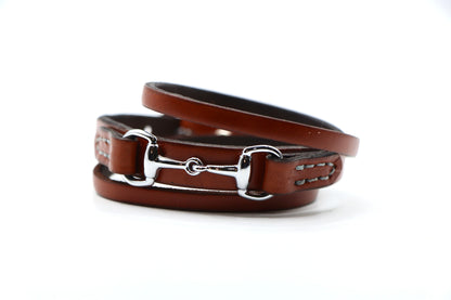 Remarkable Leather Goods GHC Double Wrap Bit Bracelet