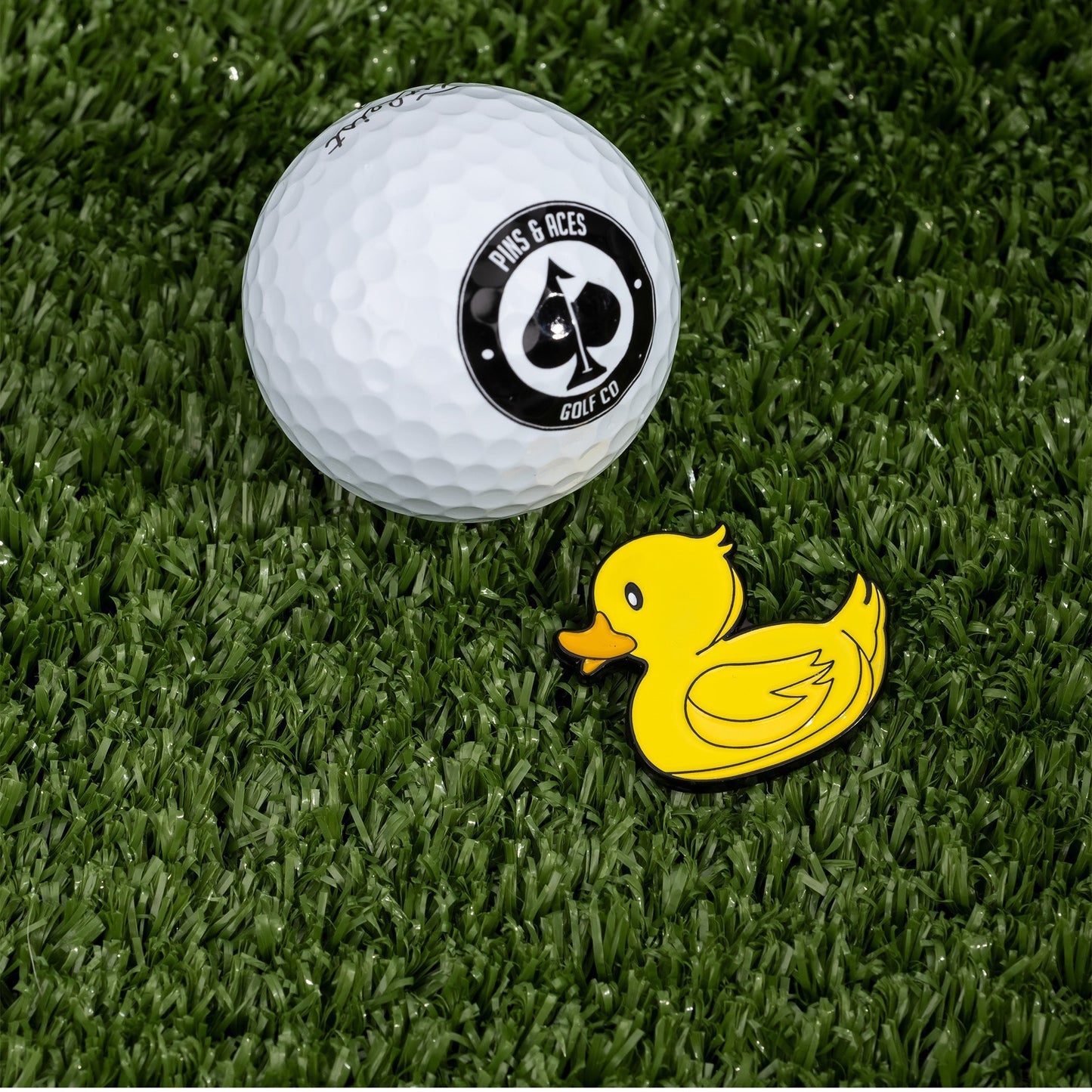 Pins and Aces Rubber Ducky Ball Marker