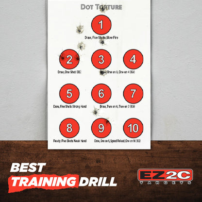 EZ2C Targets #17: Dot Torture Drill 11"x17" Paper Shooting Target USA MADE