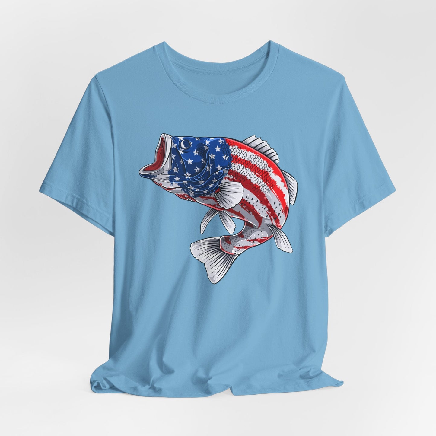 Texas Rigged Tees Patriotic Bass — Unisex Cotton Tee