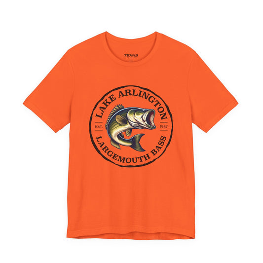 Texas Rigged Tees Lake Arlington Largemouth Bass — Unisex Cotton Tee