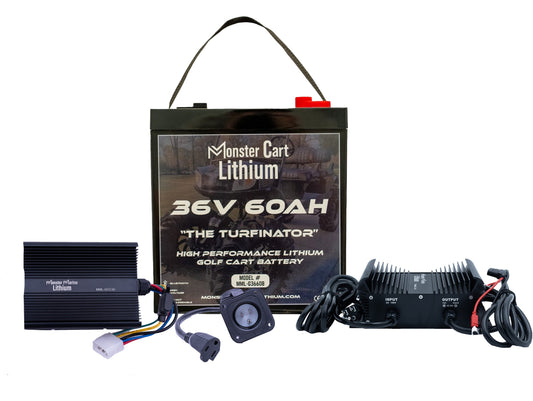 Monster Marine Lithium TURFINATOR BUNDLE - 36V 60AH LITHIUM BATTERY & 36V 15A WATERPROOF CHARGER