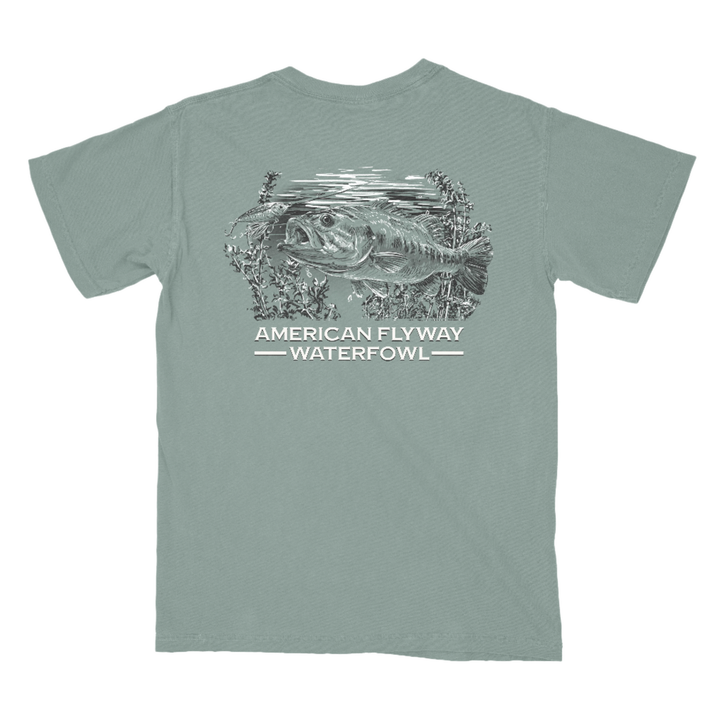 American Flyway Waterfowl Bass Fishing Light Green with Pocket