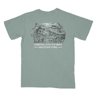 American Flyway Waterfowl Bass Fishing Light Green with Pocket