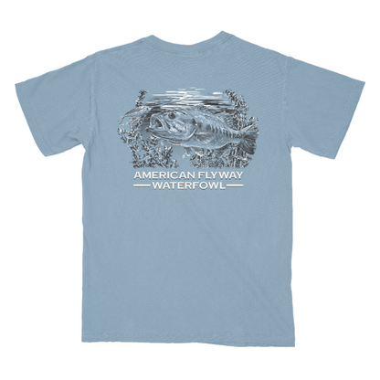 American Flyway Waterfowl Bass Fishing Light Blue with Pocket