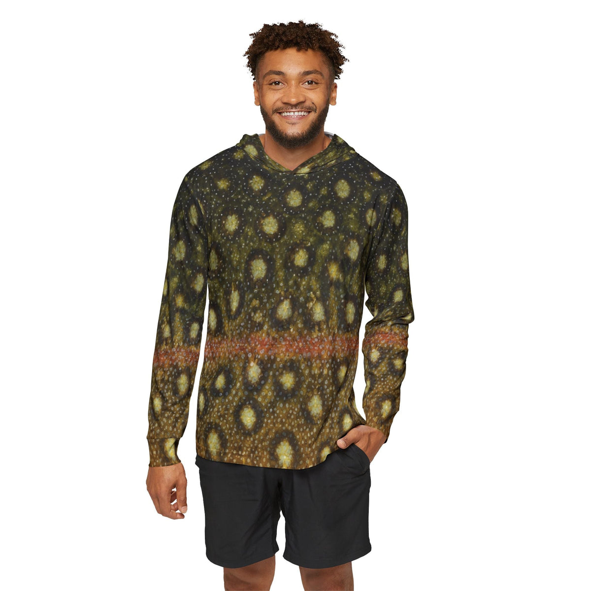 Texas Rigged Tees Brook Trout — Unisex Fishing Pullover Hoodie (SPF 50+)
