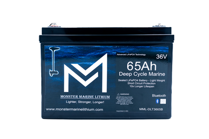 Monster Marine Lithium 36V 65Ah Bluetooth Deep Cycle Lithium Trolling Battery