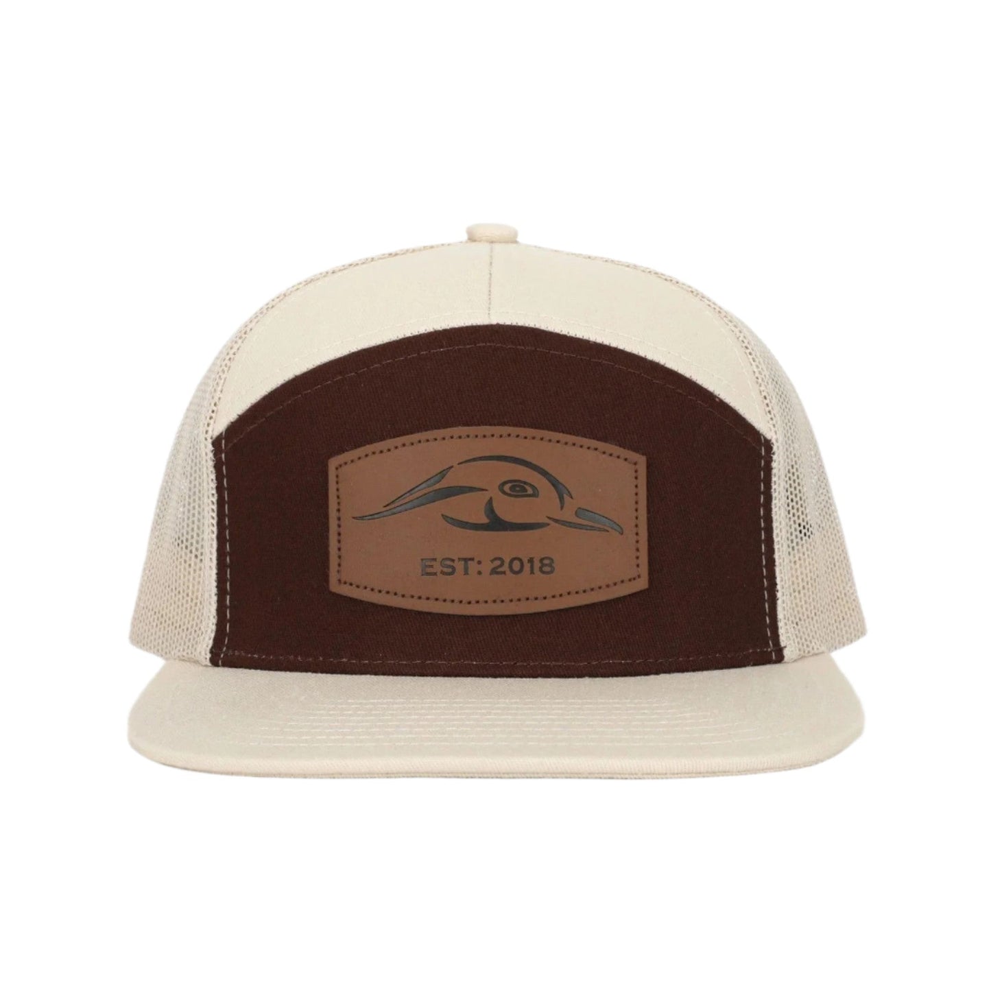 AF Waterfowl Leather Patch 7 Panel Trucker