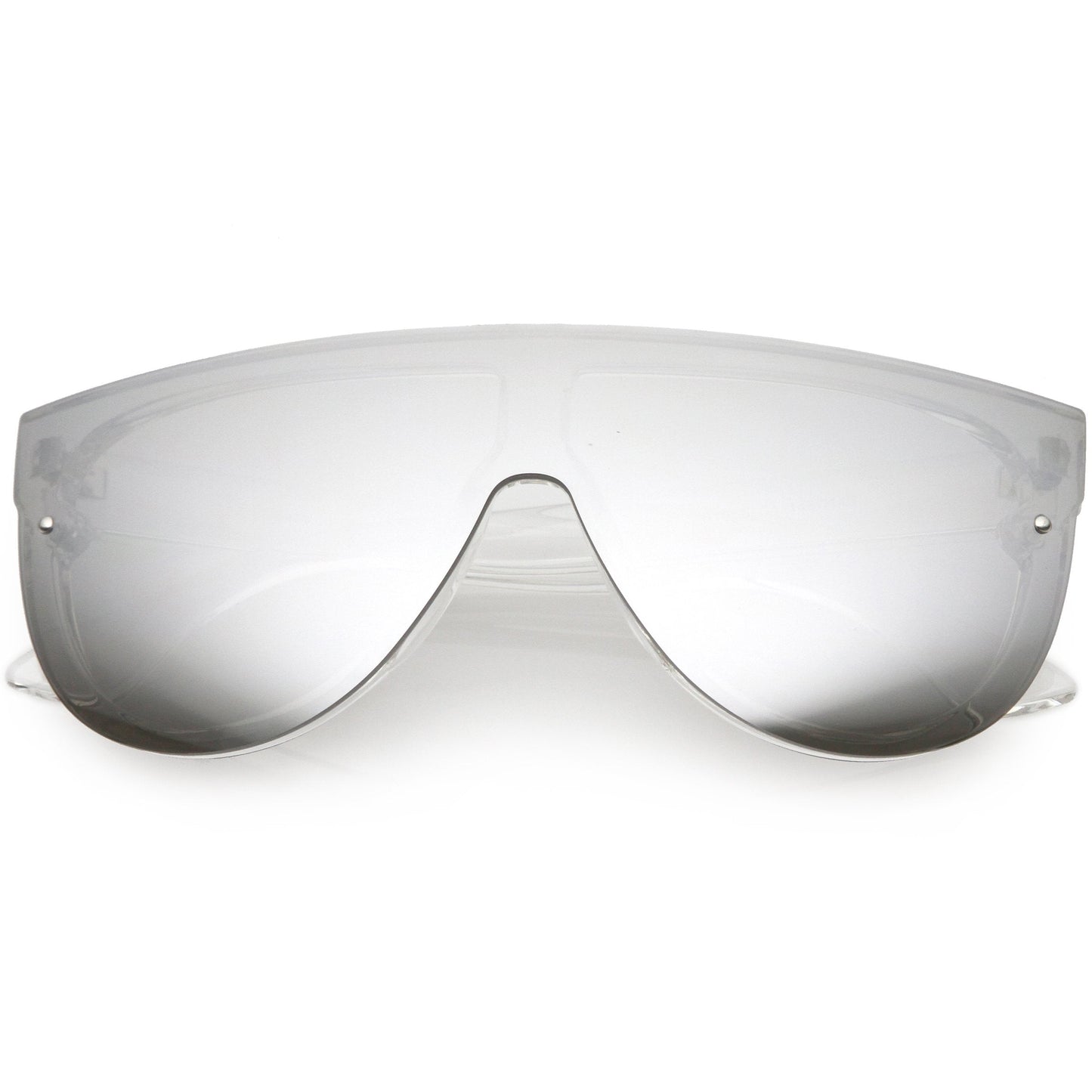 zeroUV Retro Modern Flat Top Mirror Lens Shield Aviator Sunglasses 9798
