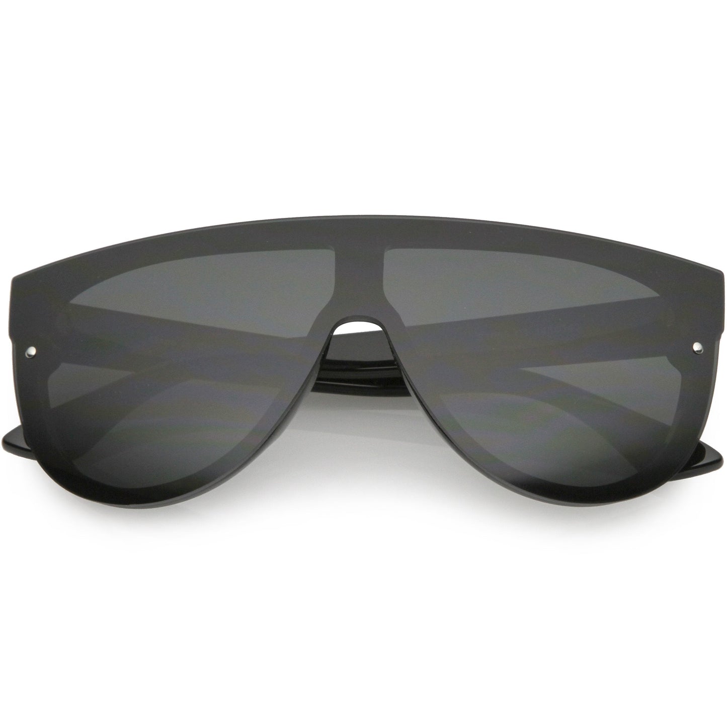 zeroUV Retro Modern Flat Top Mirror Lens Shield Aviator Sunglasses 9798