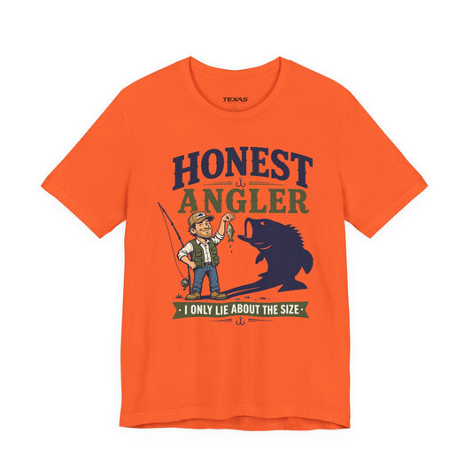 Texas Rigged Tees Honest Angler — Unisex Cotton Tee