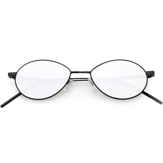 zeroUV  - Classic Retro Unisex Metal Oval Dapper Sunglasses C741