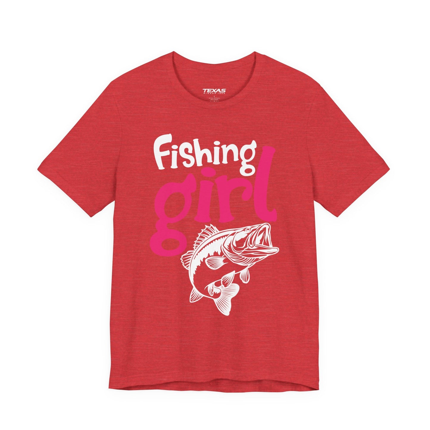 Texas Rigged Tees I Know I Fish Like a Girl, Try to Keep Up — Unisex Cotton Tee