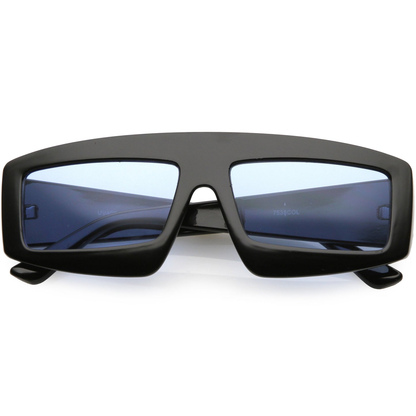 zeroUV Retro Modern Rectangle Flat Lens Color Tinted Sunglasses C747