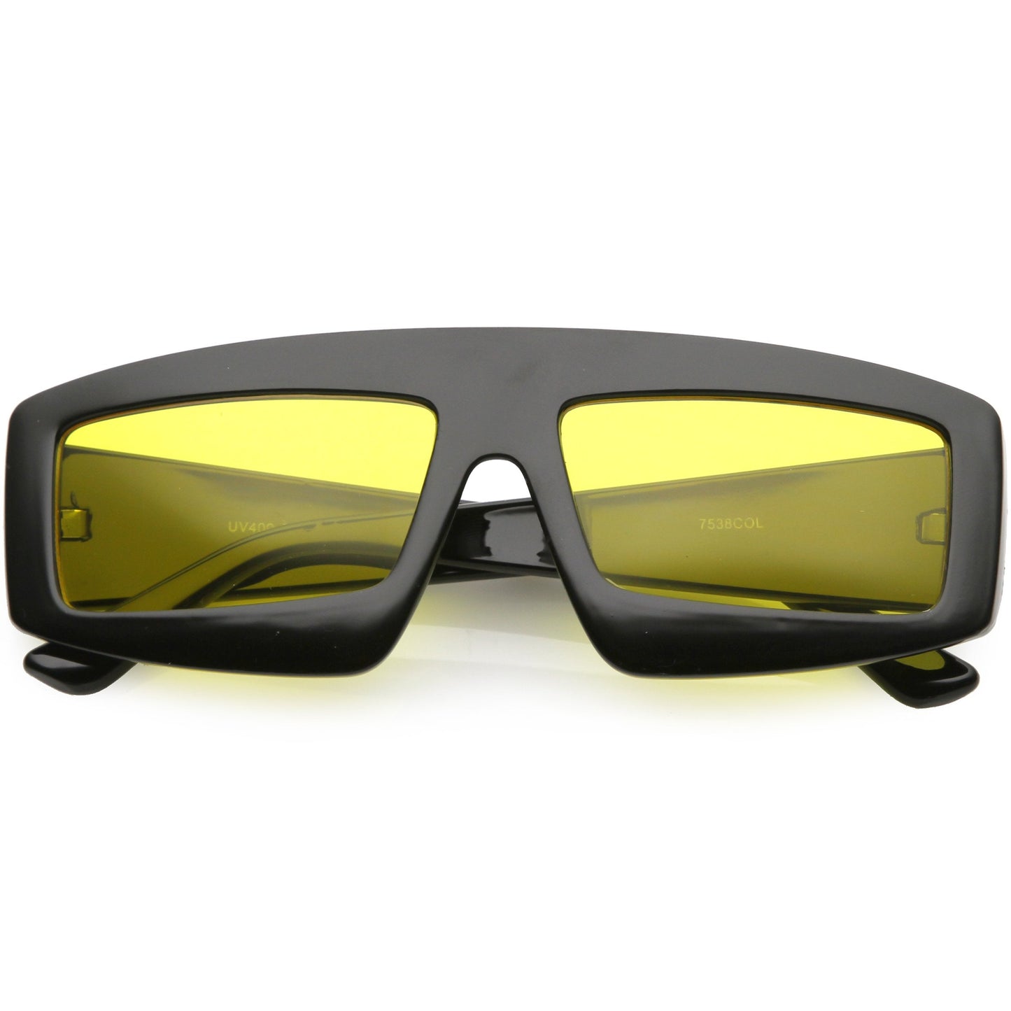 zeroUV Retro Modern Rectangle Flat Lens Color Tinted Sunglasses C747