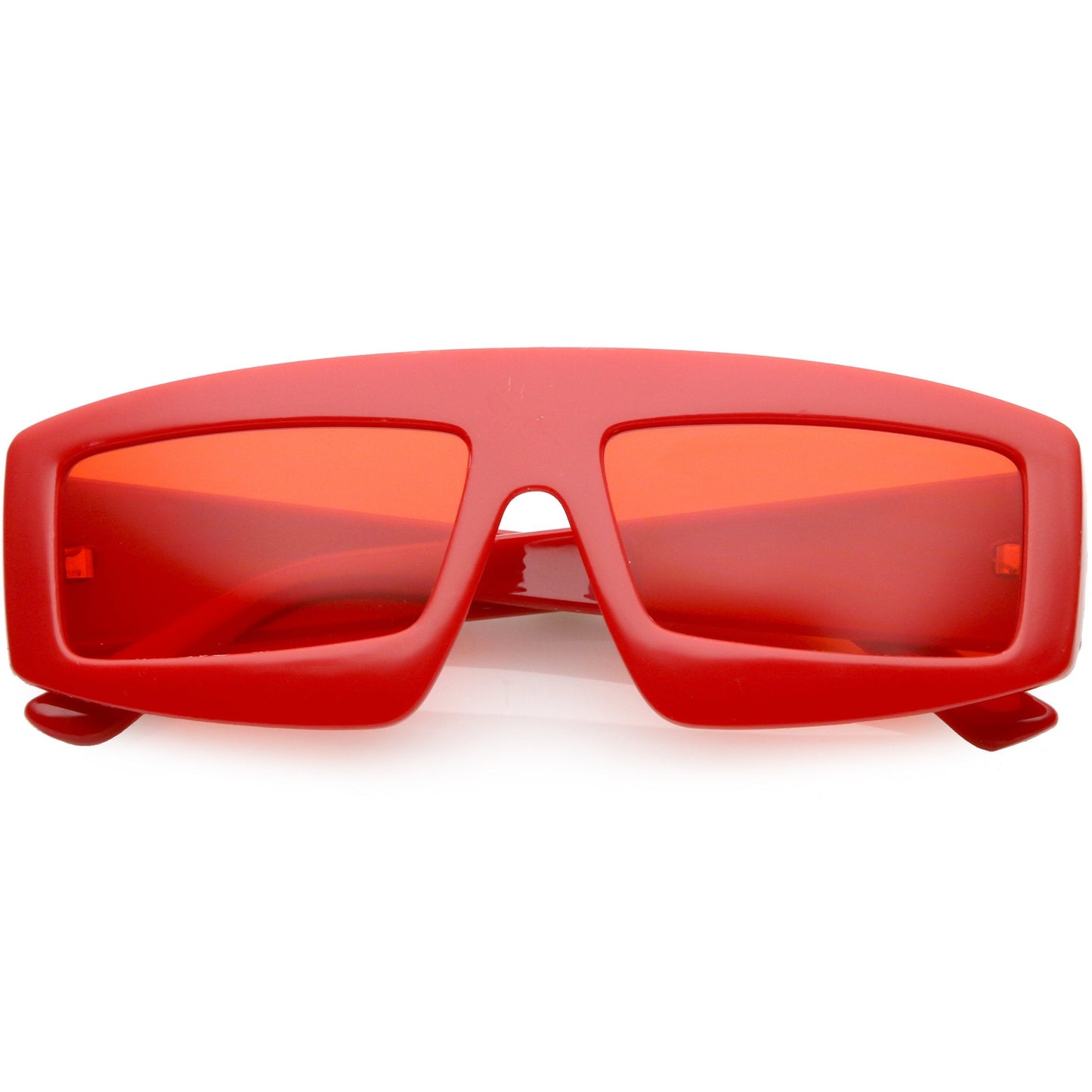 zeroUV Retro Modern Rectangle Flat Lens Color Tinted Sunglasses C747