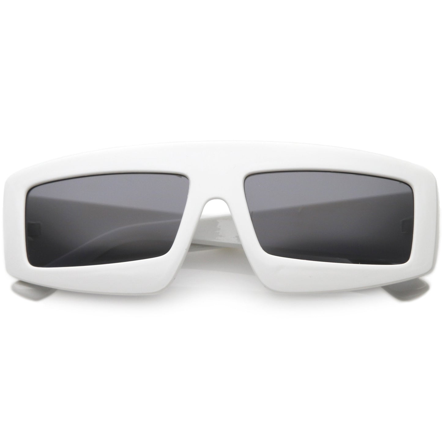zeroUV Futuristic Retro Rectangle Block Flat Lens Sunglasses C752
