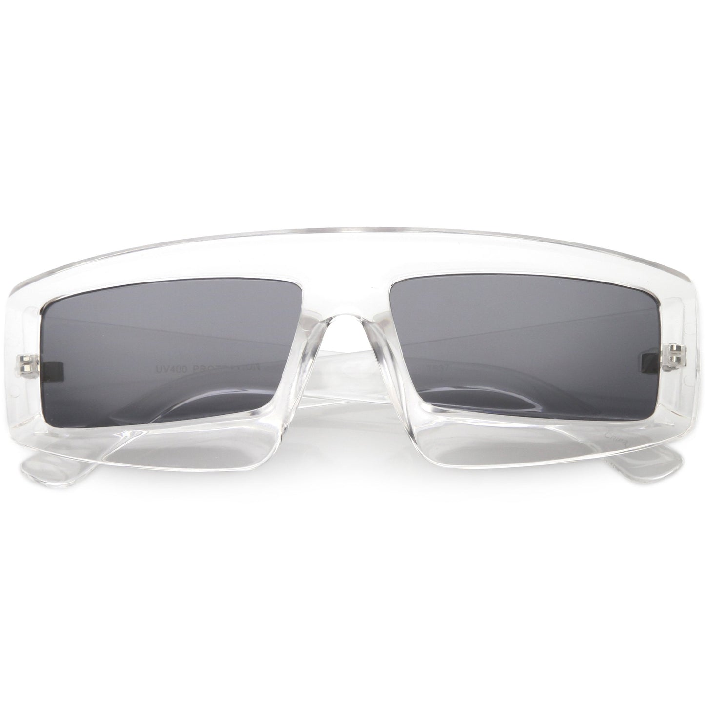 zeroUV Futuristic Retro Rectangle Block Flat Lens Sunglasses C752