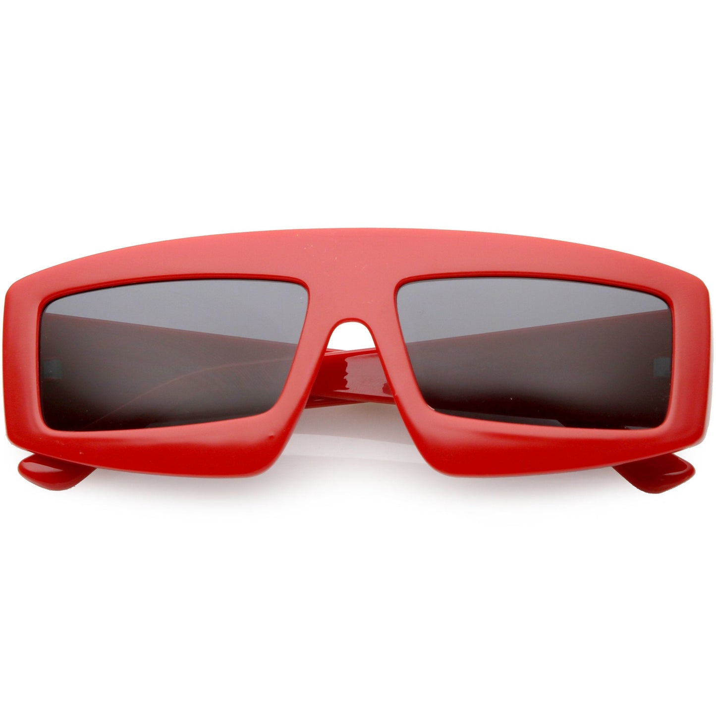 zeroUV Futuristic Retro Rectangle Block Flat Lens Sunglasses C752