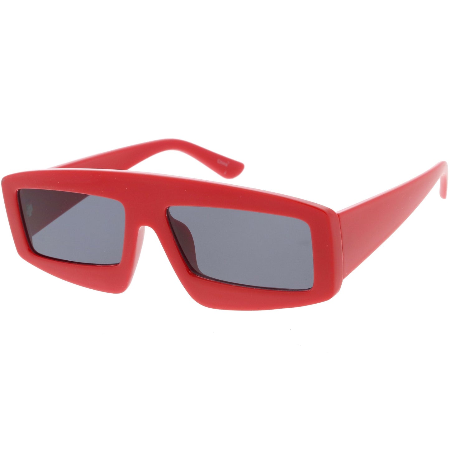 zeroUV Futuristic Retro Rectangle Block Flat Lens Sunglasses C752