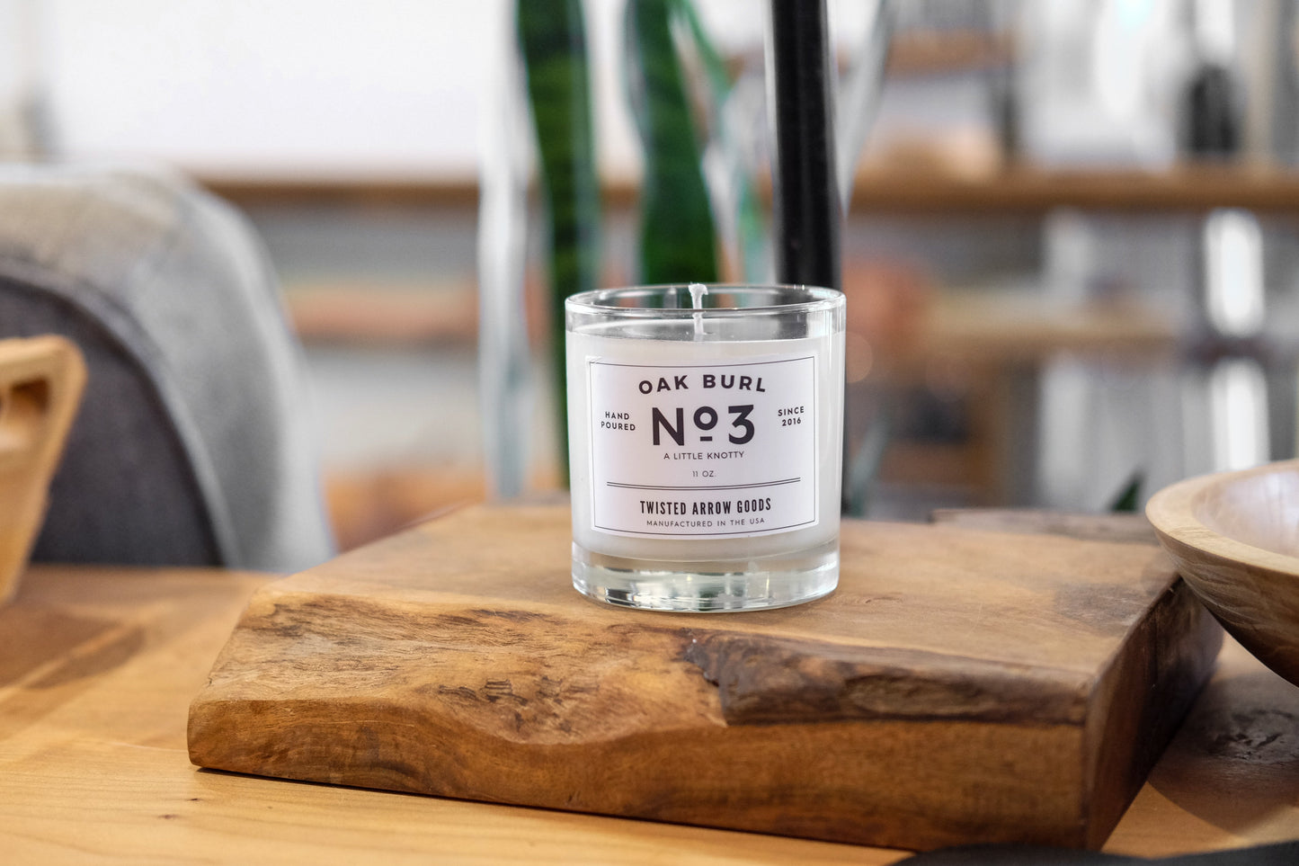 Twisted Arrow Goods Oak Burl No. 3 Soy Candle