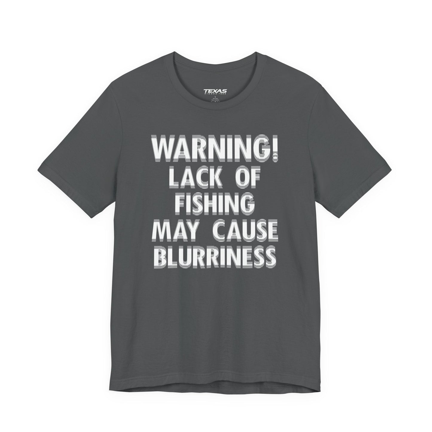 Texas Rigged Tees Warning! Lack of Fishing May Cause Blurriness — Unisex Cotton Tee