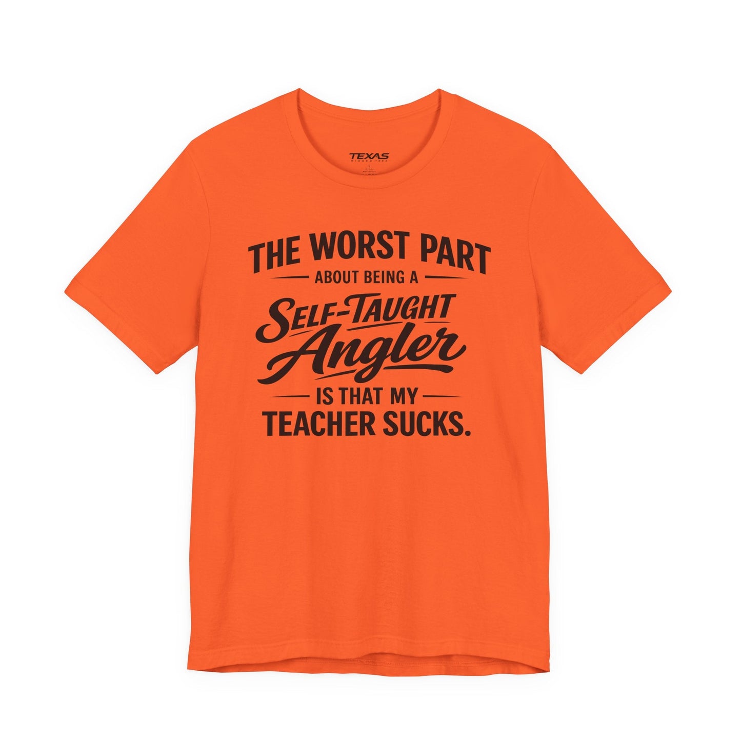 Texas Rigged Tees Self-Taught Angler — Unisex Cotton Tee