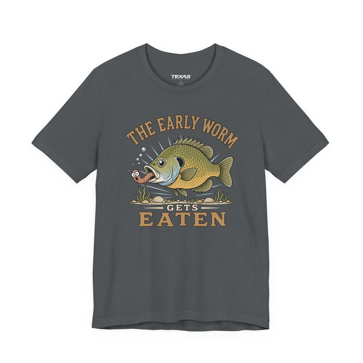 Texas Rigged Tees The Early Worm Gets Eaten — Unisex Cotton Tee