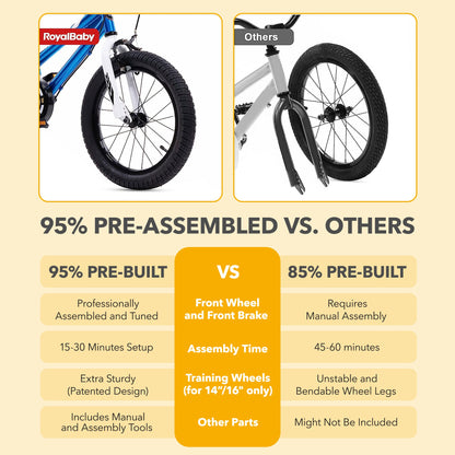 RoyalBaby Princess Girl Kids Outdoor Bicycle 18" with Kickstand, Bunny/Fuchsia