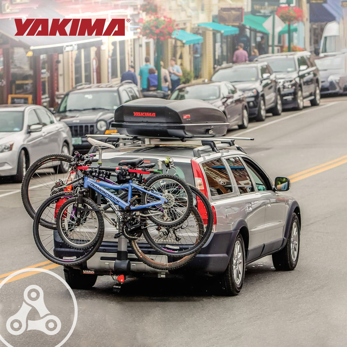 Yakima RidgeBack Tilt Away Hitch Bike Rack Holds 4 Bikes for Cars, SUVs, Trucks