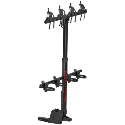 Yakima HangOver 4 Adjustable Vertical Steel Mountain Bike Hitch Rack for 4 Bikes