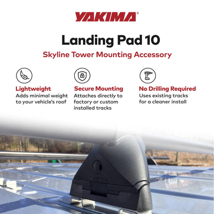YAKIMA Landing Pad 10 Fixed Point Tower Compatible w/Honda CRV 2007-11, Set of 2