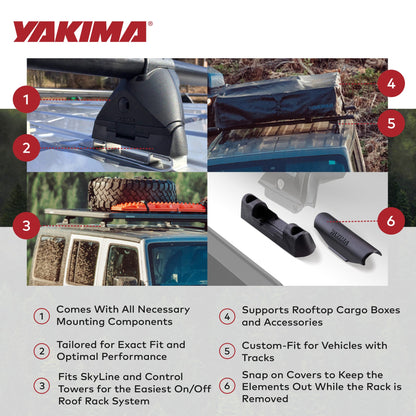 YAKIMA Landing Pad 10 Fixed Point Tower Compatible w/Honda CRV 2007-11, Set of 2