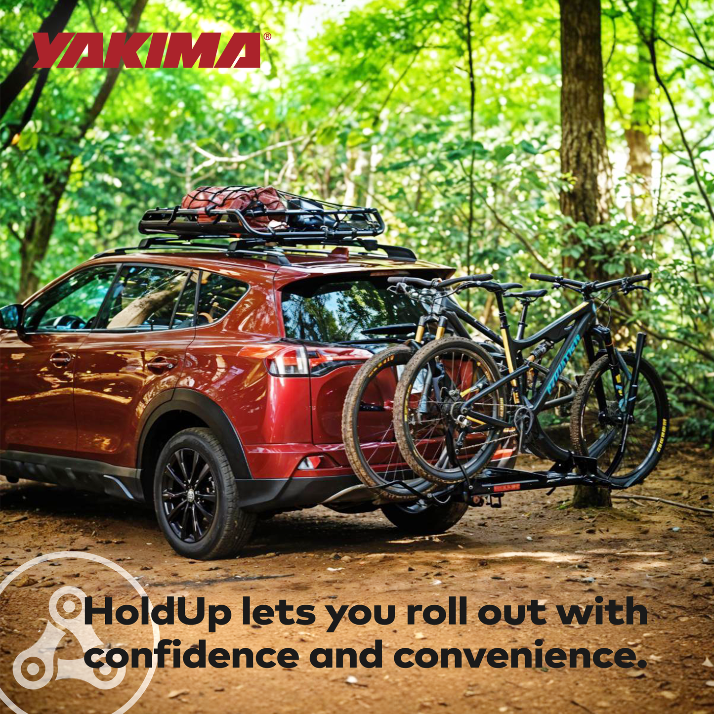 Yakima HoldUp 2 Bike Capacity 2" Hitch Bicycle Bike Rack with SKS Locks, Black