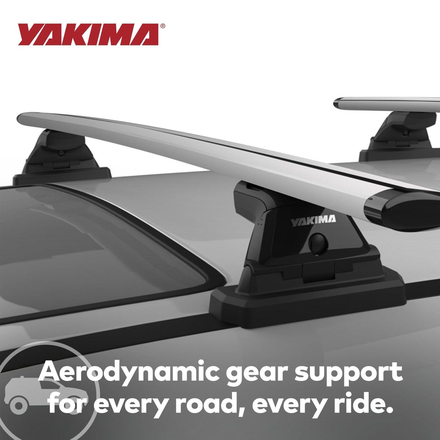 Yakima 70 Inch Pair JetStreamRoof Rack Crossbars, Compatible w/StreamLine Towers