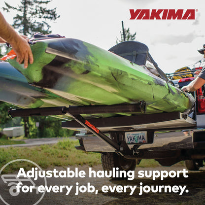 Yakima LongArm Aluminum Hitch Mounted Adjustable Truck Bed Extender Rack, Black