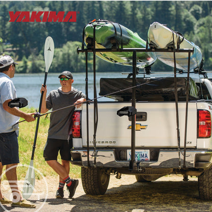 Yakima LongArm Aluminum Hitch Mounted Adjustable Truck Bed Extender Rack, Black