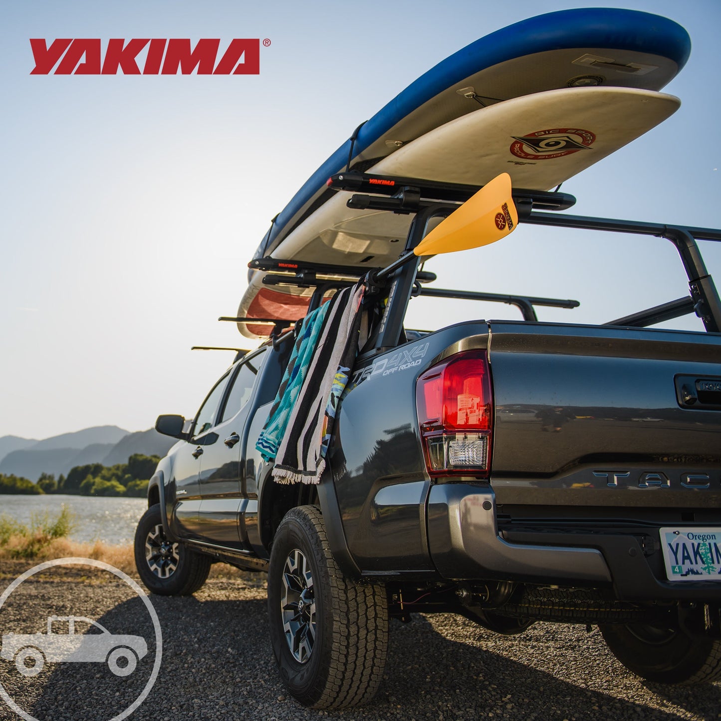 Yakima OverHaul HD (Towers Only) Heavy Duty Truck Bed Rack, Compatible w/HD Bar