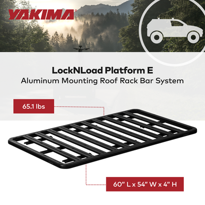 YAKIMA 84 by 49 Inch LockNLoad 3 Bar System Heavy Duty Roof Rack Platform, Black