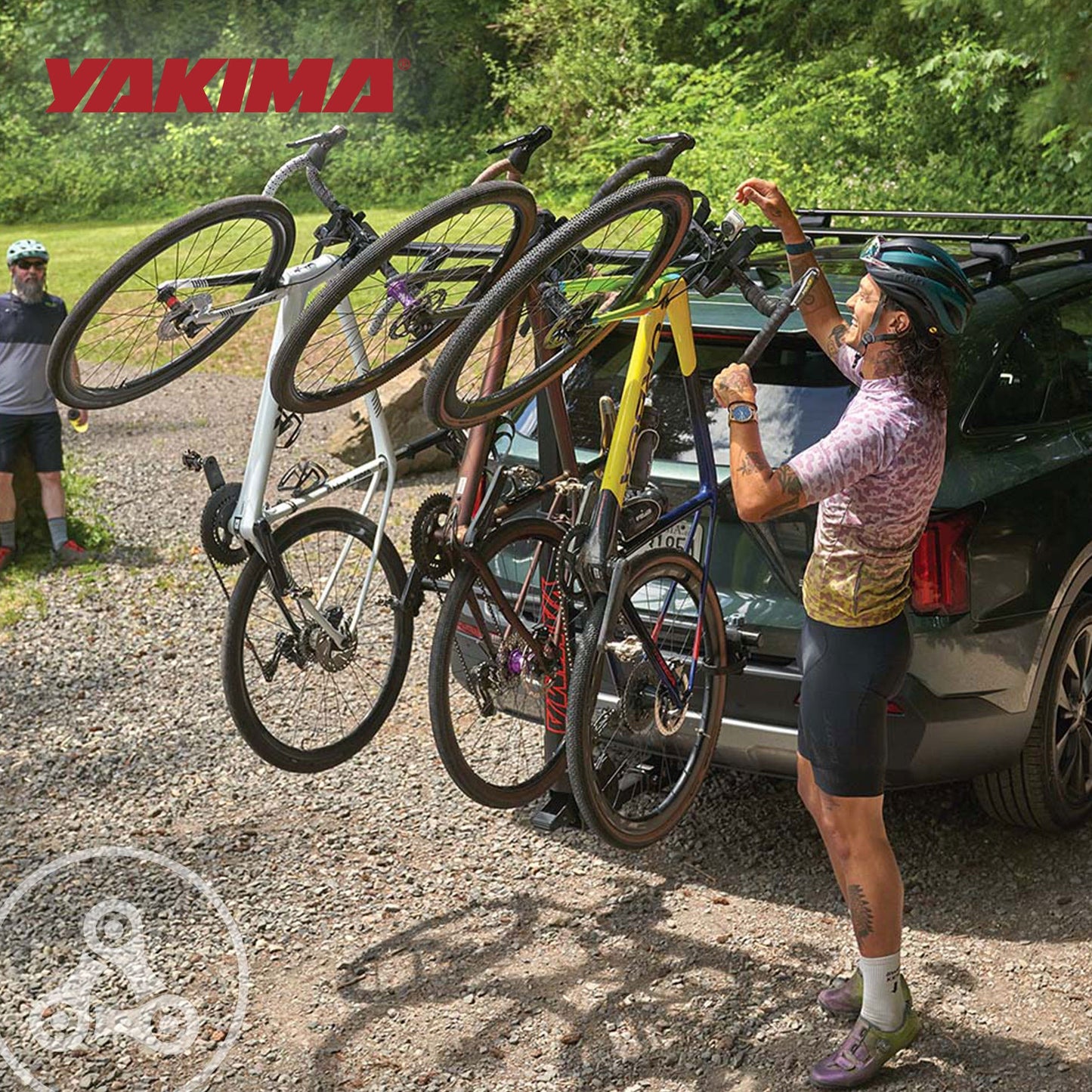 Yakima HangTight 4 Vertical Hanging Hitch Bike Rack for 2 Inch Hitch Receivers